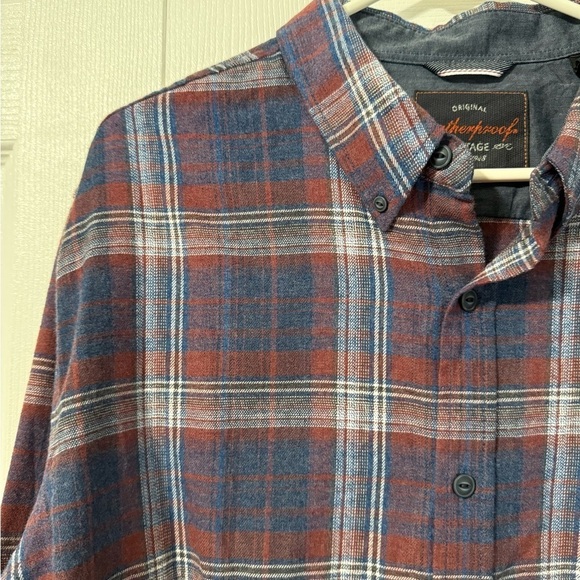 Weatherproof Vintage Men's Cotton blend Long Sleeve Flannel Plaid Shirt Size XXL - Picture 8 of 10